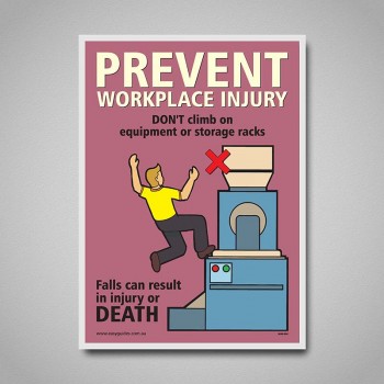 Poster - Don't Climb on Equipment