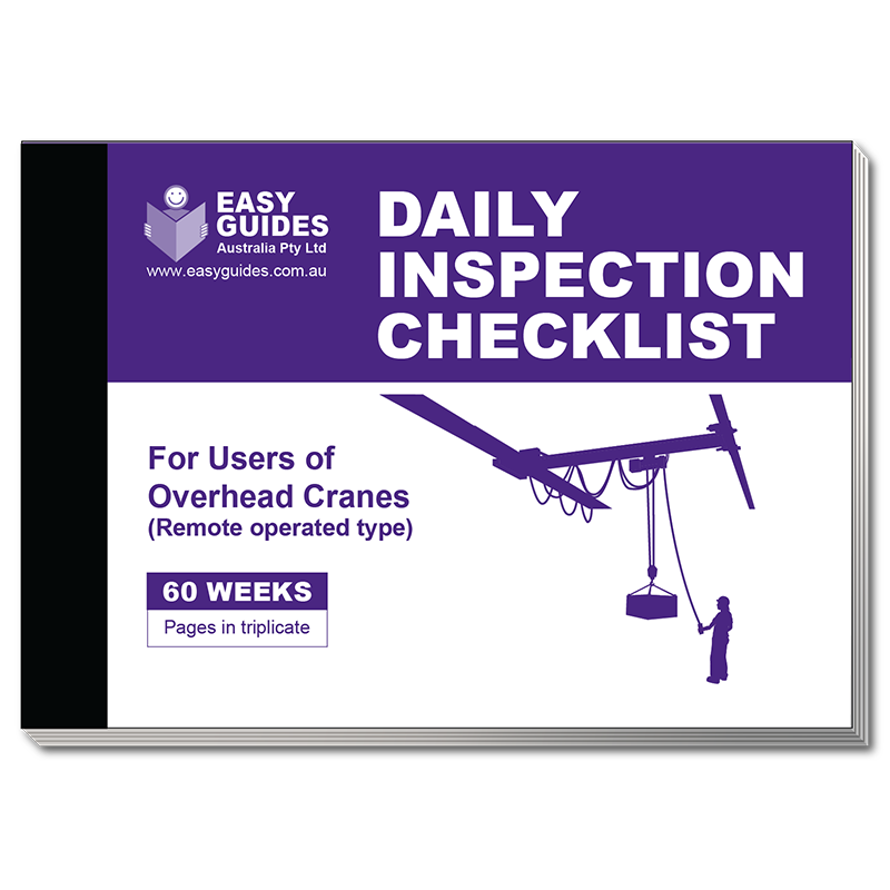 Pre Start Daily Inspection Checklist For Overhead Cranes Remote Operated Easyguides 8478