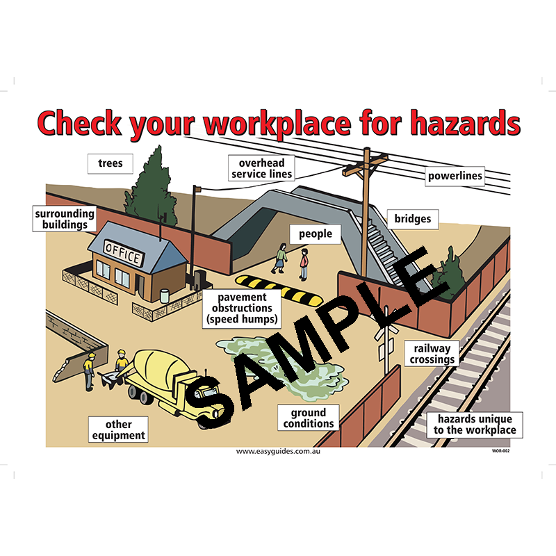 HARD COPY POSTER – Check Your Workplace for Hazards Outdoors - EasyGuides